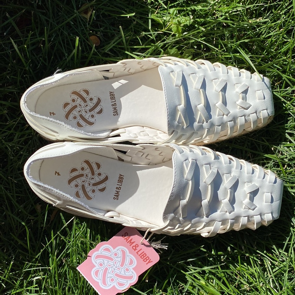 Sam & Libby Women's Asha Espadrille Size 7 White color